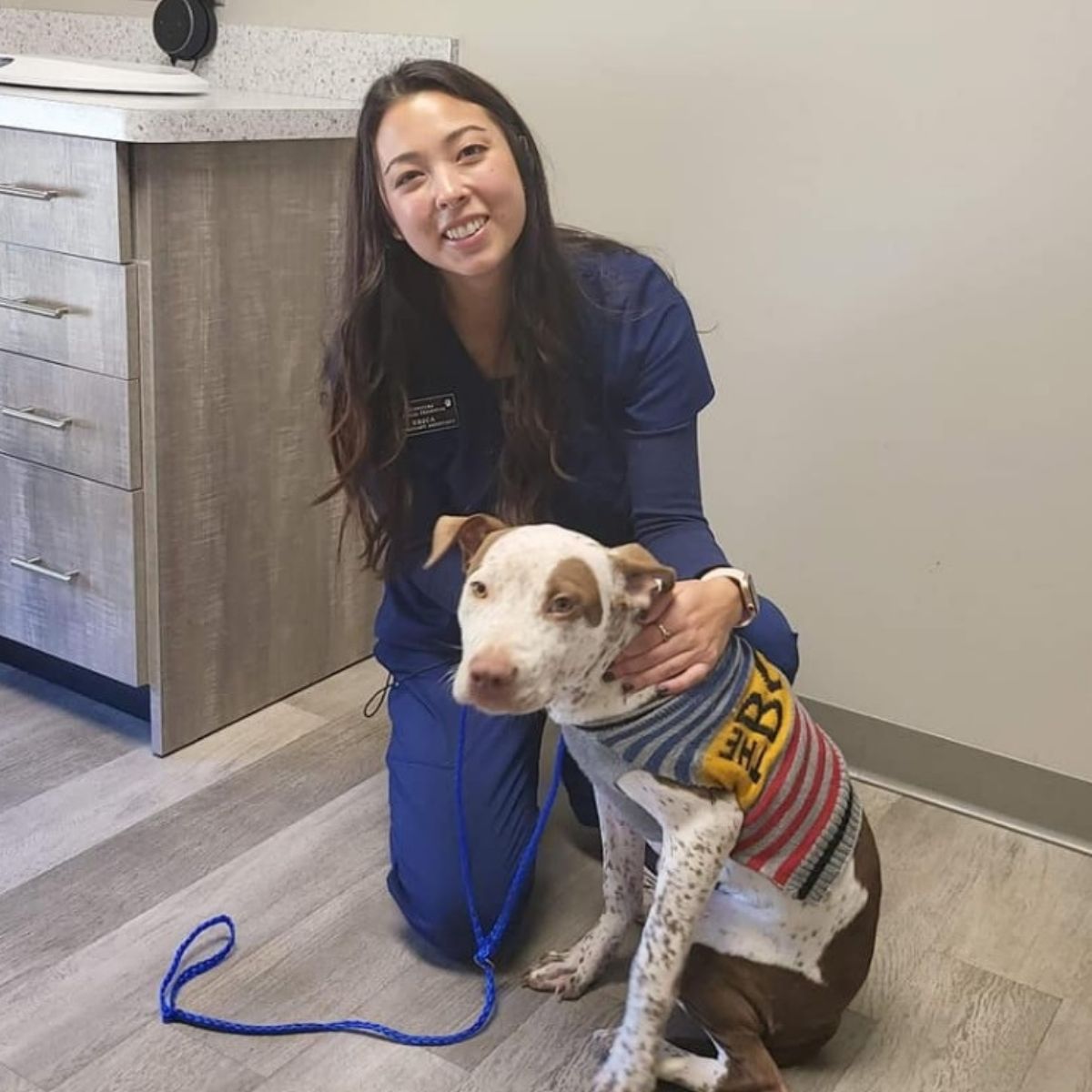 woman and sweet dog