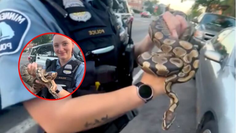 police officer found snake in car