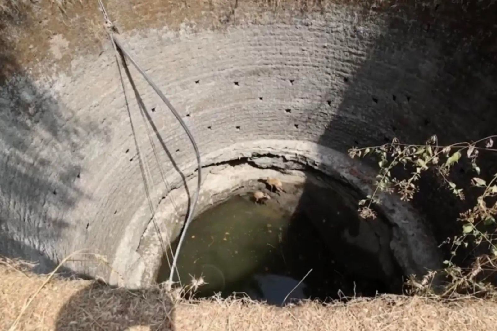 deep well with water