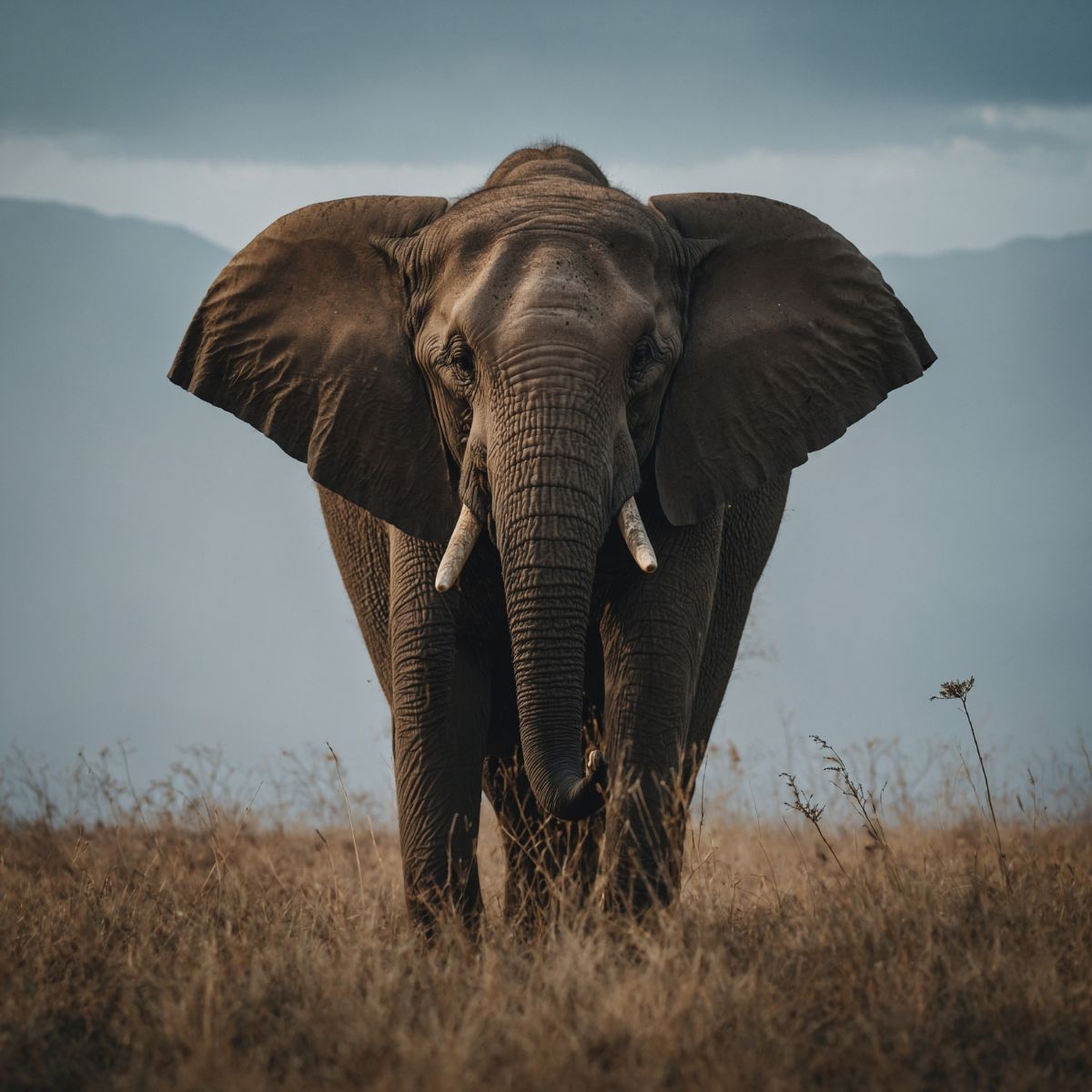 elephant looking at camera