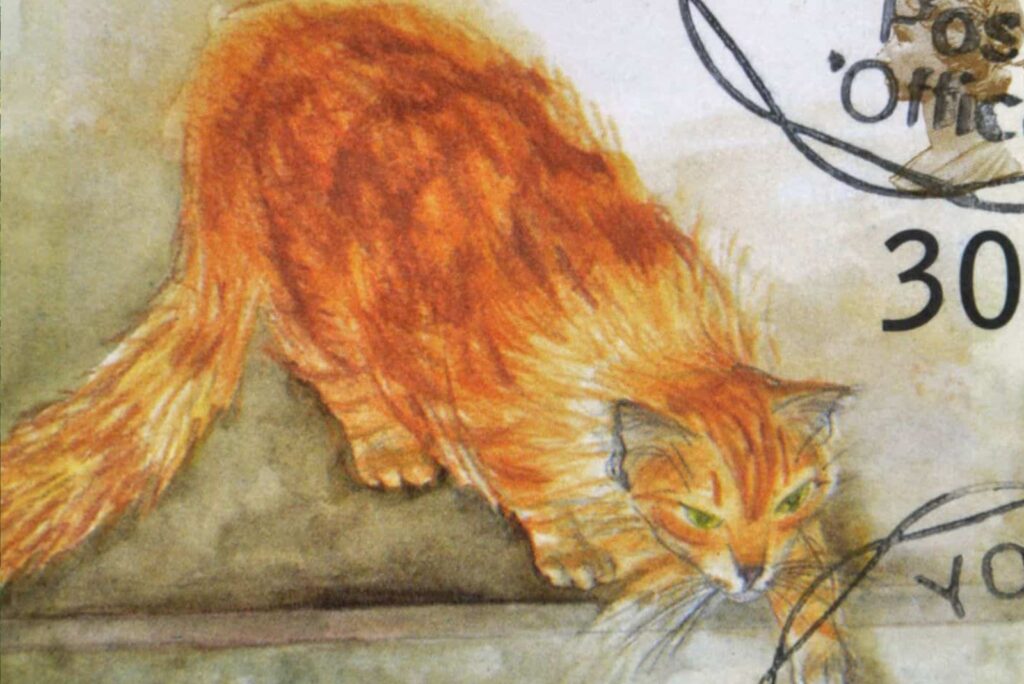 Ginger Cat Been Featured On Stamps And Coins