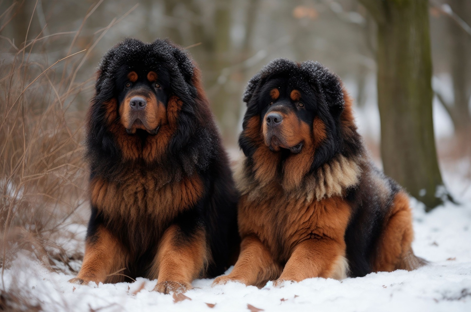 Two Tibetan Mastiffs