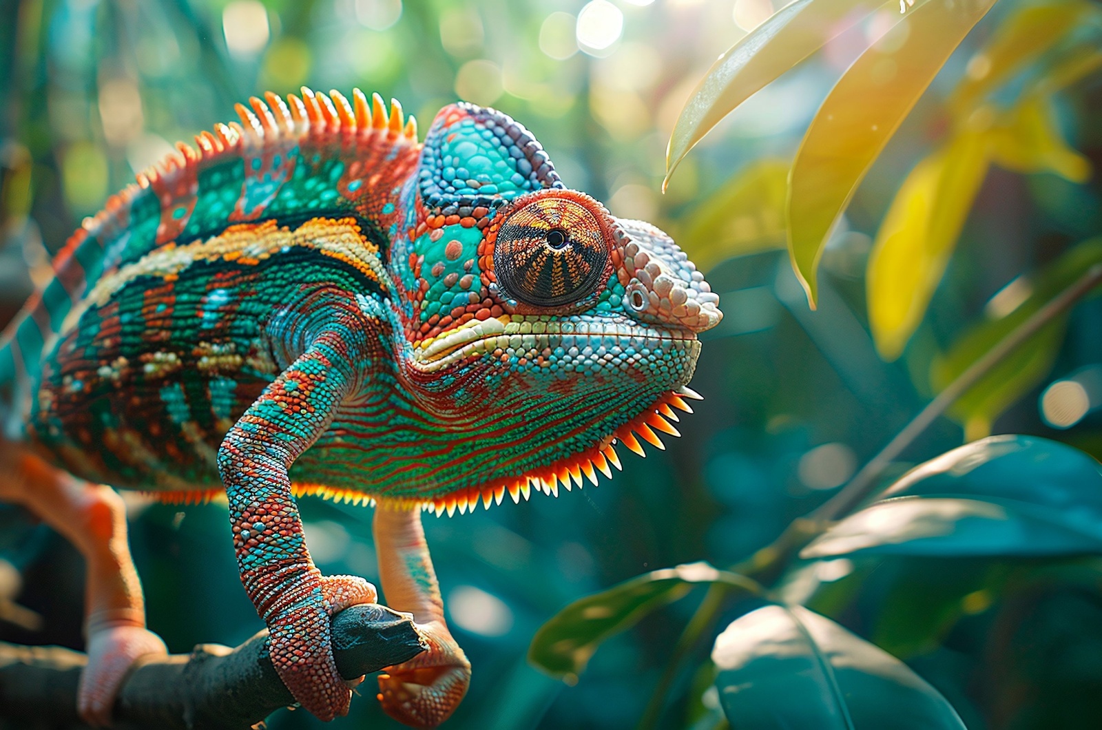 colorful chameleon