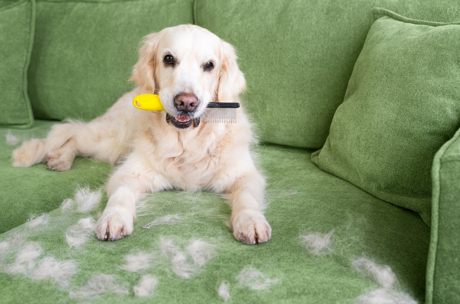 golden retriever shedding