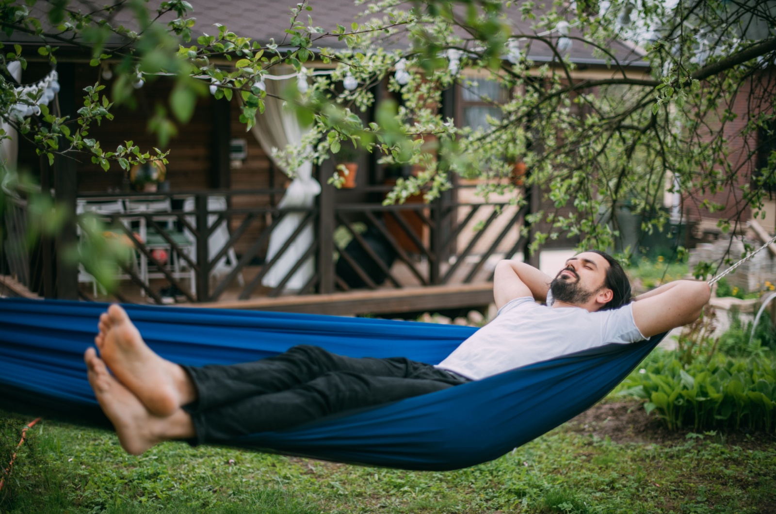 man in garden