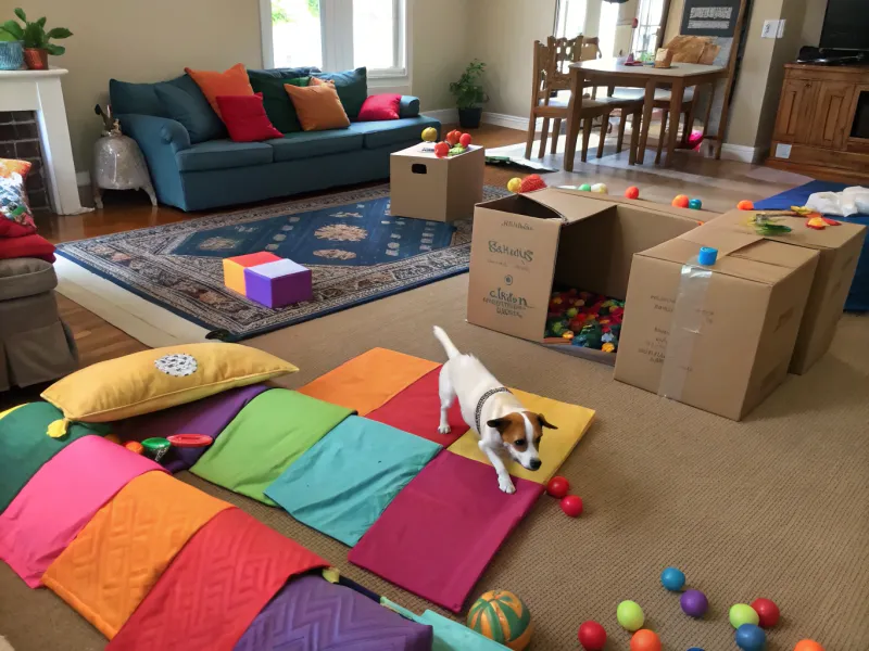 Obstacle Course with Household Items