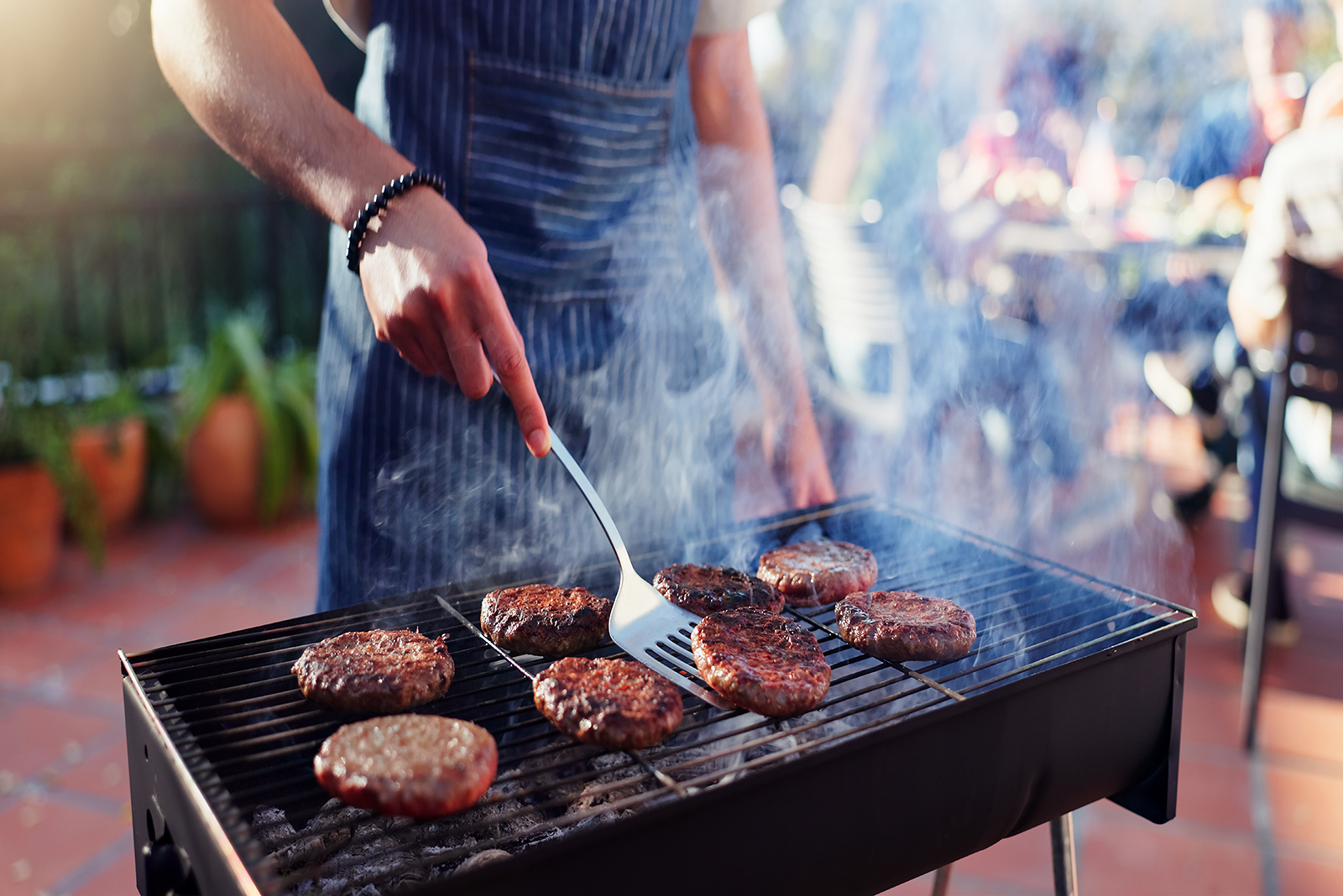 a man doing barbecue