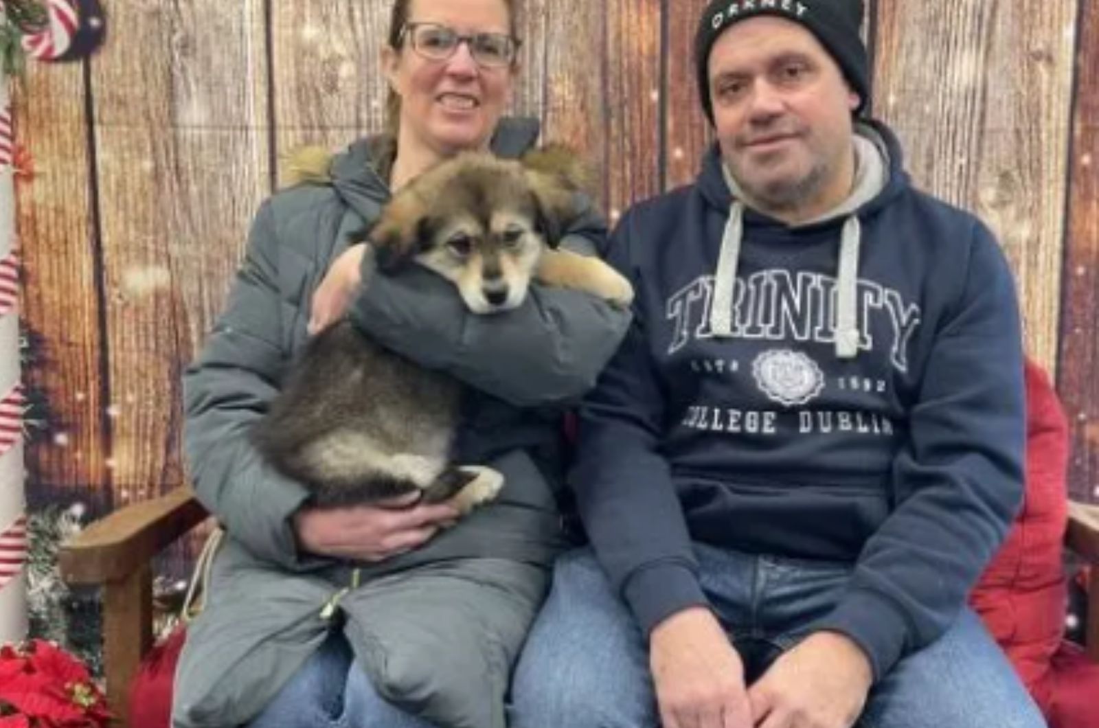 couple and dog