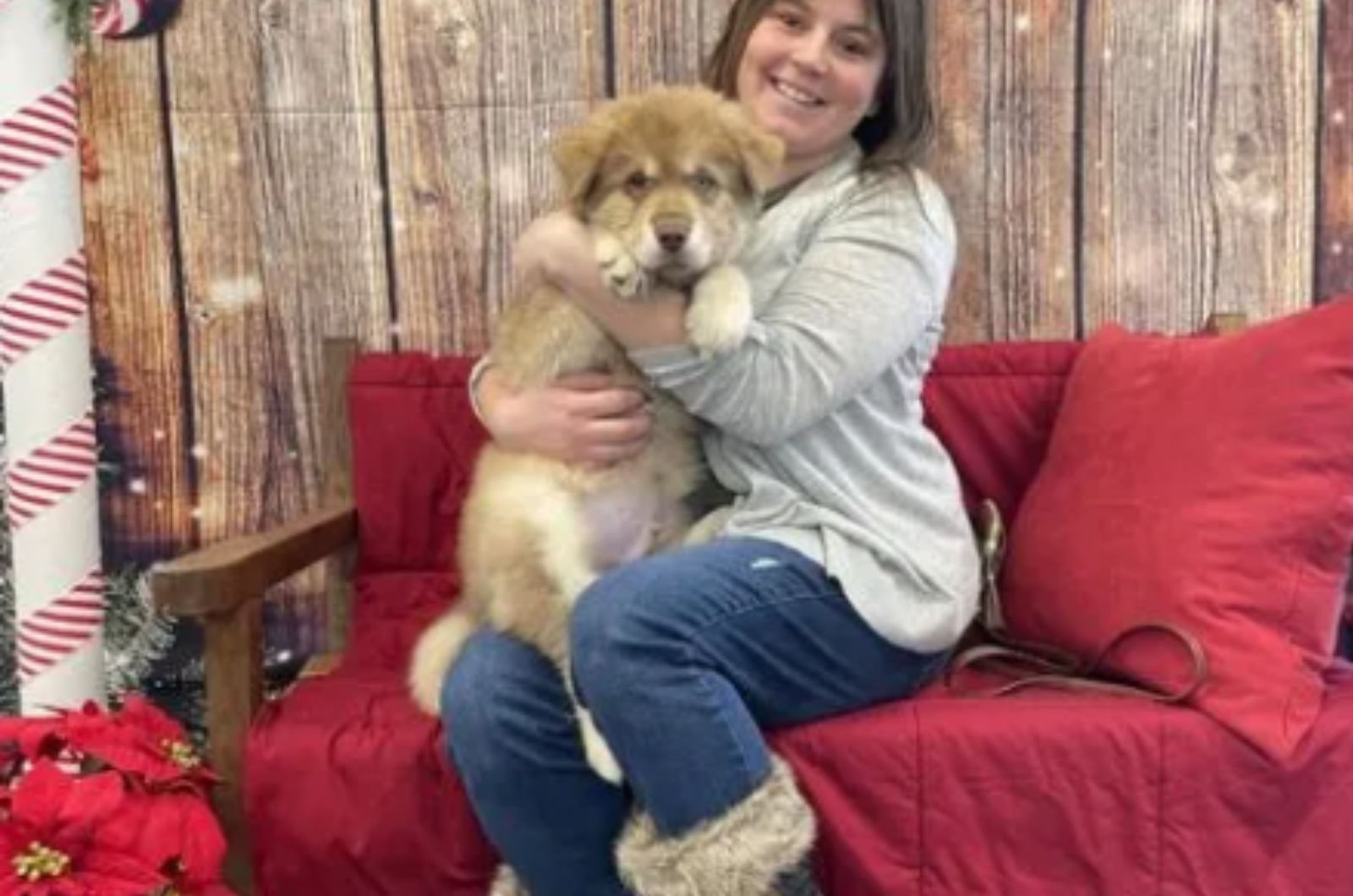 woman and cute dog