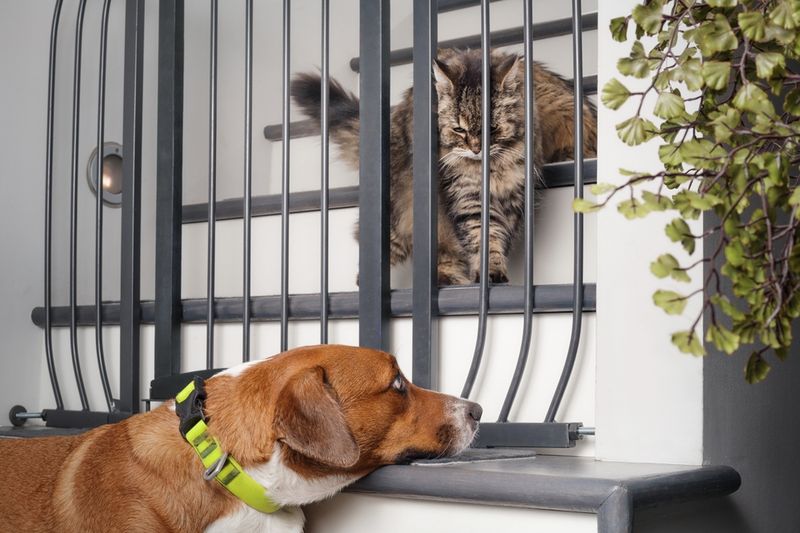 Install Baby Gates With Cat Doors