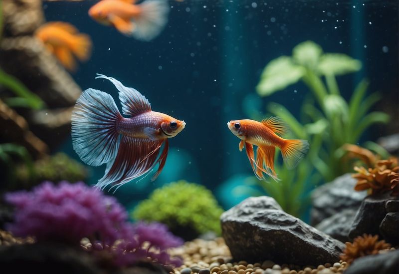 Guppies And Betta Fish
