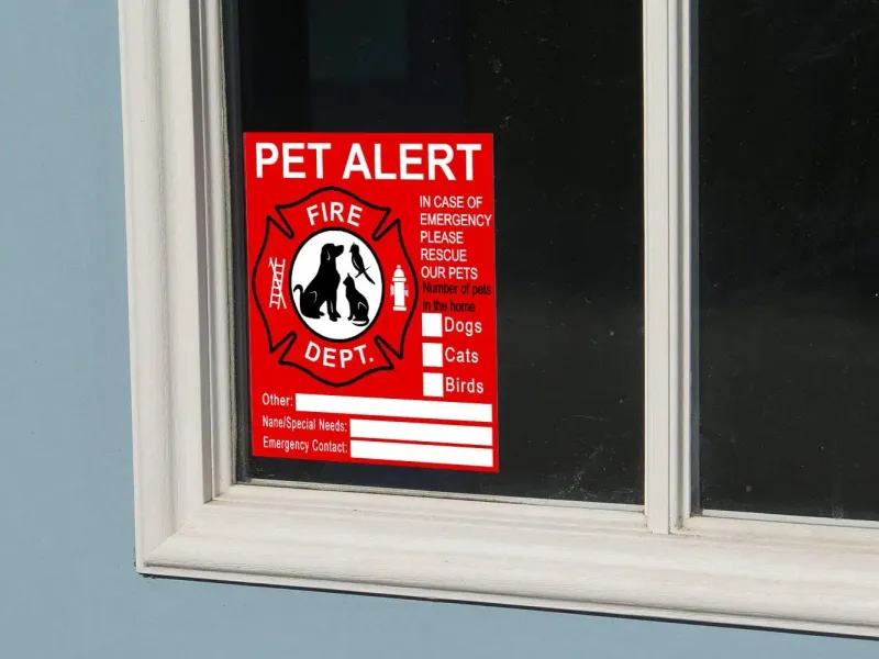 Rescue Alert Stickers For Windows And Doors