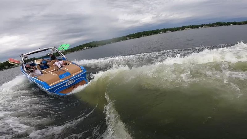Boaters Charging Through Quiet Coves