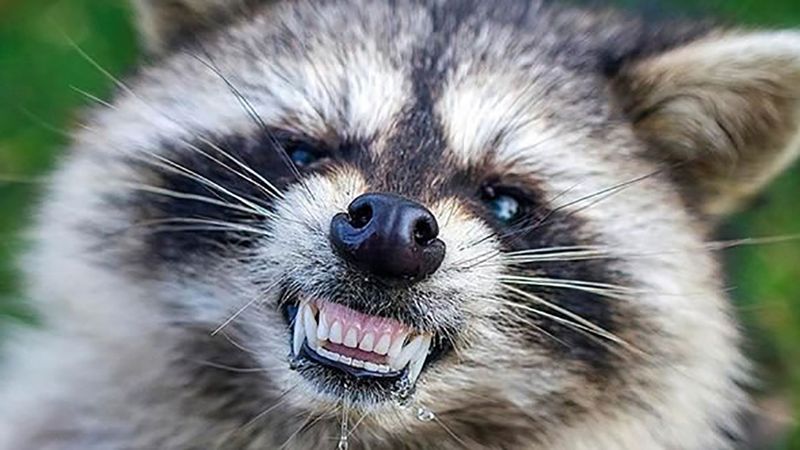 Raccoon Aggression In Suburban Backyard