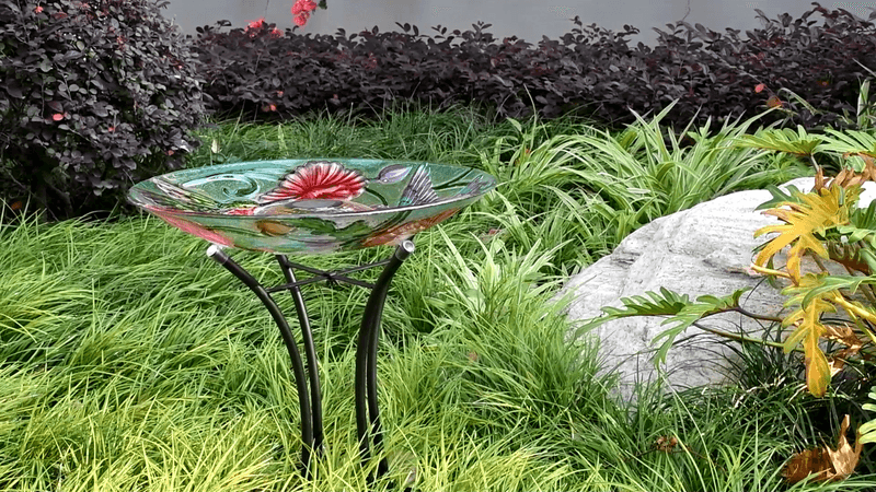 Glass Bowl Birdbath