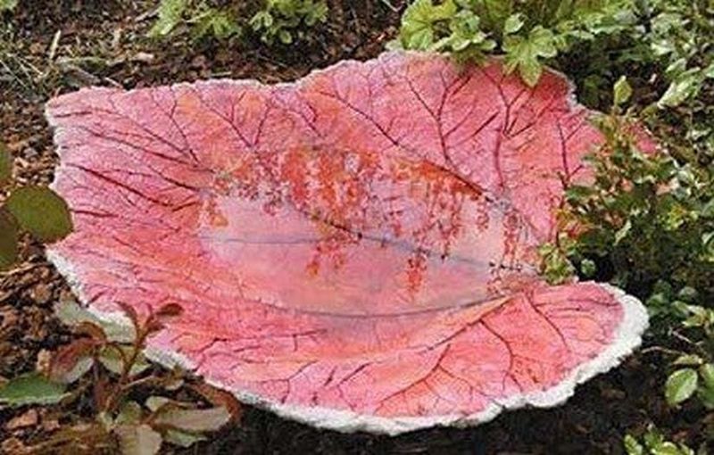 Leaf-Shaped Birdbath