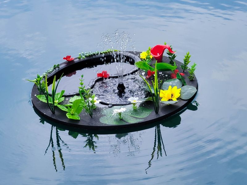 Floating Flower Birdbath