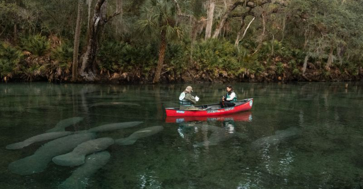 Over 700 Manatees Gather In Florida Park, Setting A New Record For The Largest Group Ever Seen