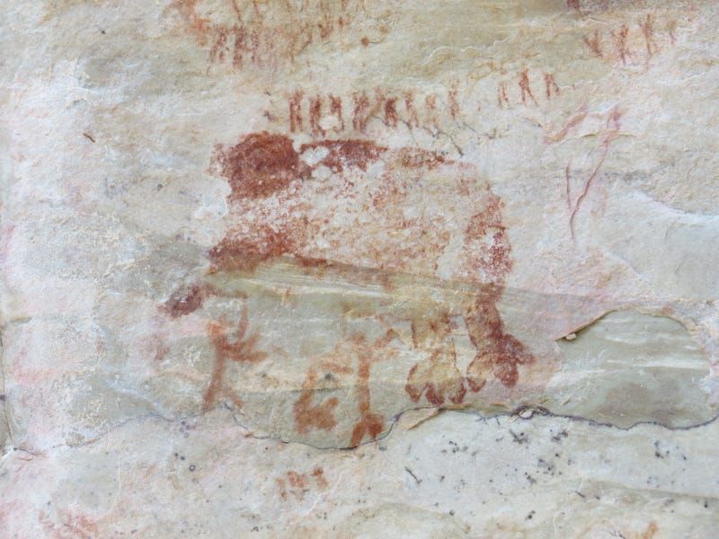 Mastodons And Giant Sloths Depicted In Rock Art Alongside Humans